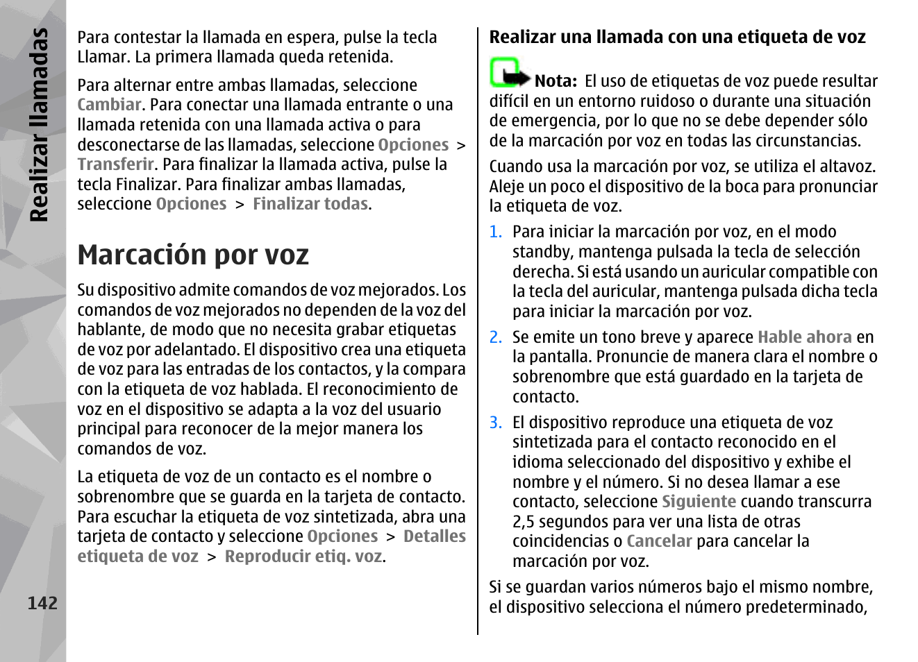 Marcación por voz, Realizar llamadas | Nokia N79 User Manual | Page 328 / 398