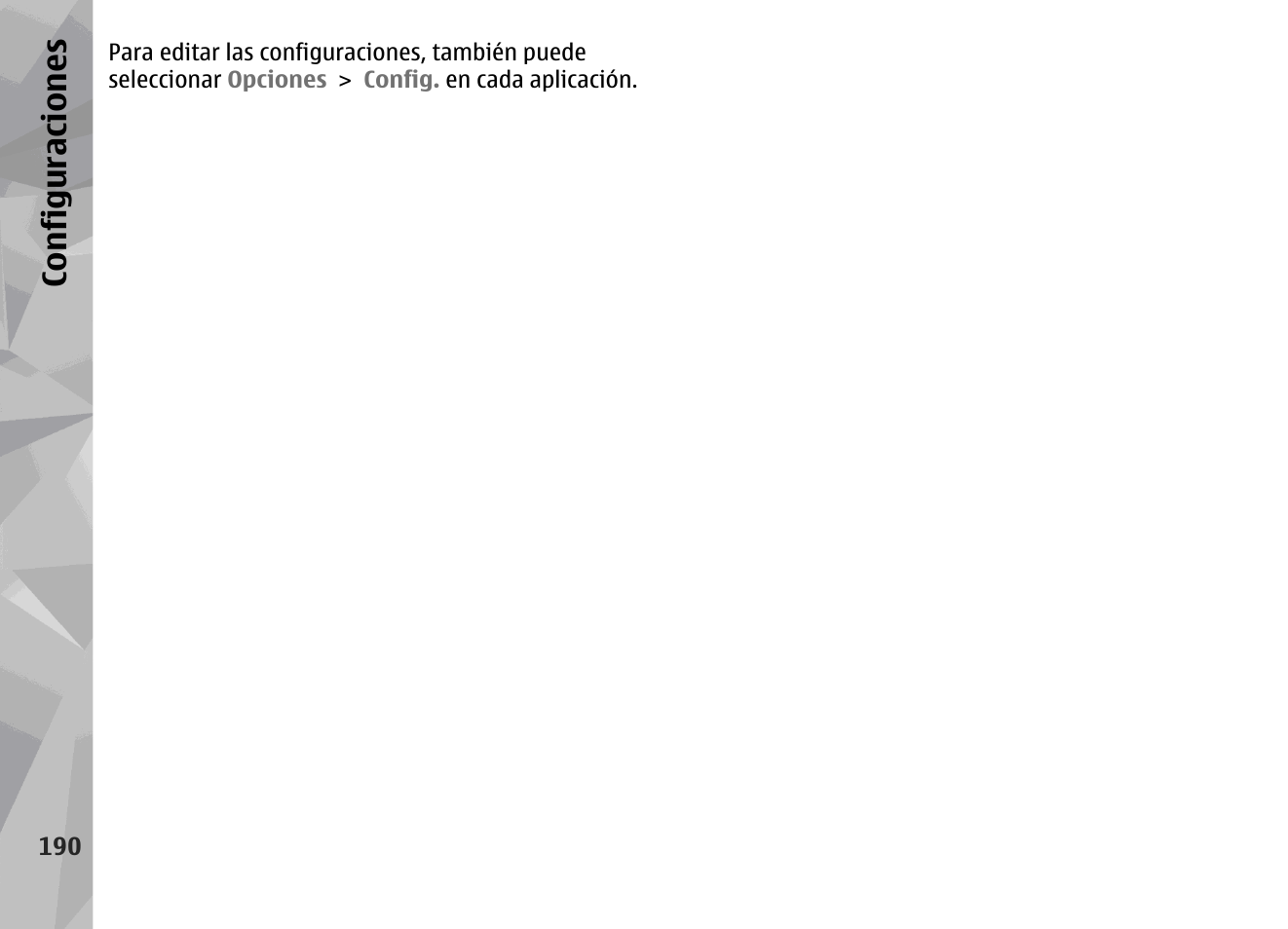 Configuraciones | Nokia N79 User Manual | Page 376 / 398