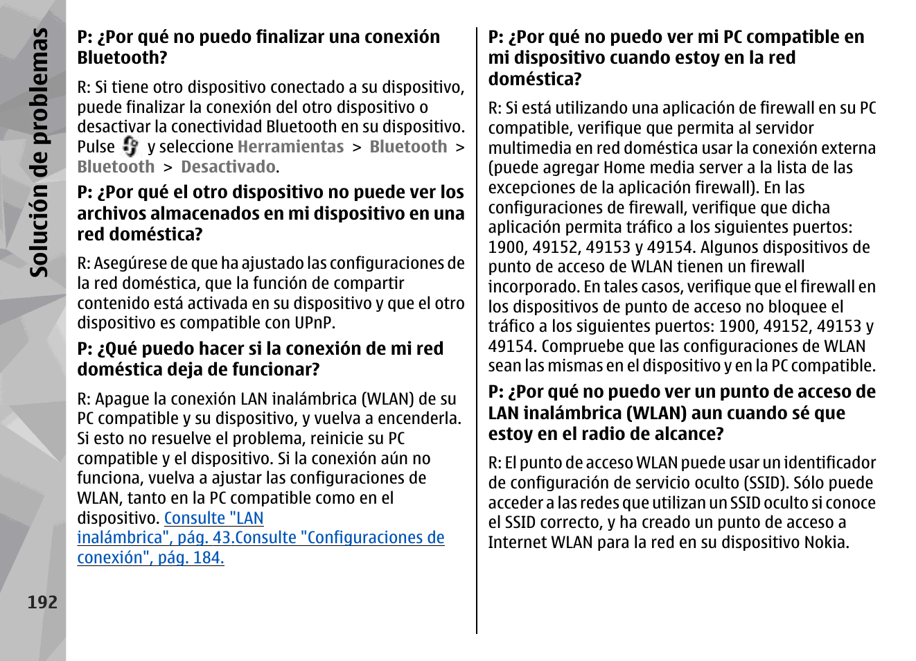 Solución de problemas | Nokia N79 User Manual | Page 378 / 398
