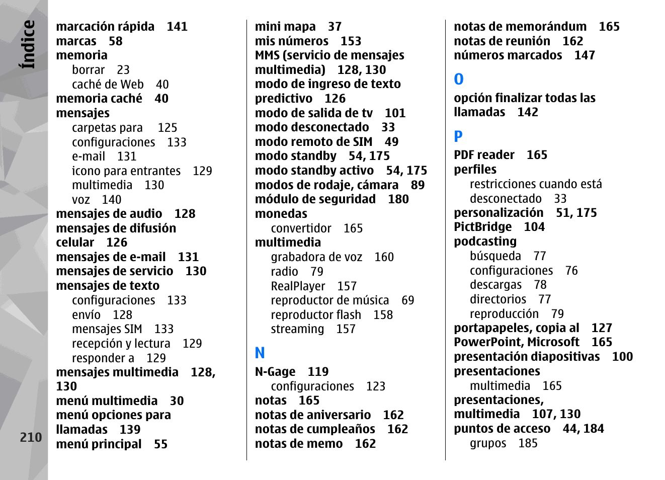 Índice | Nokia N79 User Manual | Page 396 / 398
