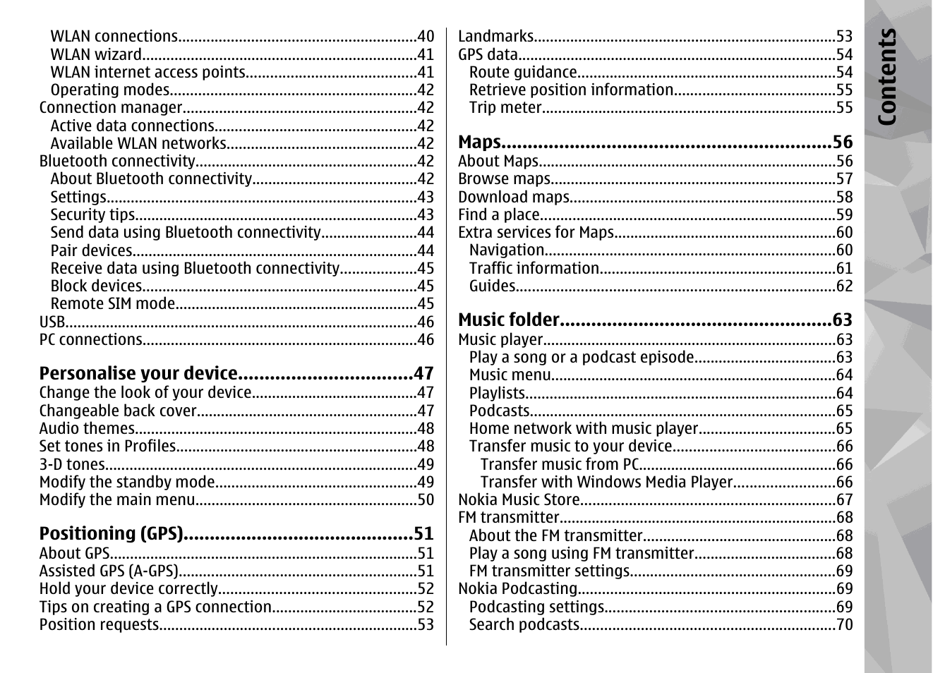 Co nte nts | Nokia N79 User Manual | Page 5 / 398