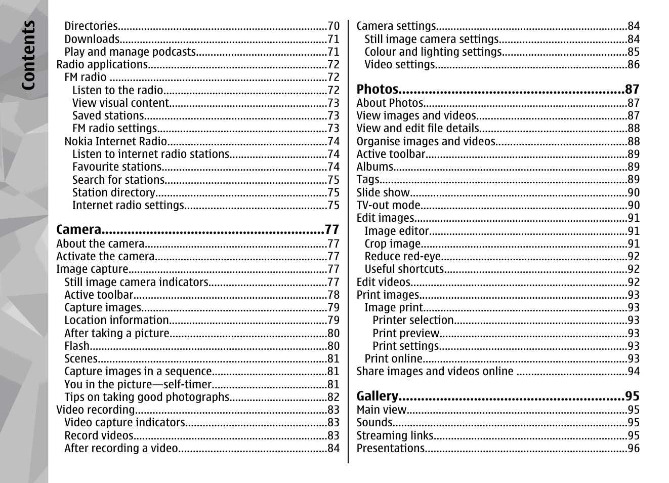 Co nte nts | Nokia N79 User Manual | Page 6 / 398