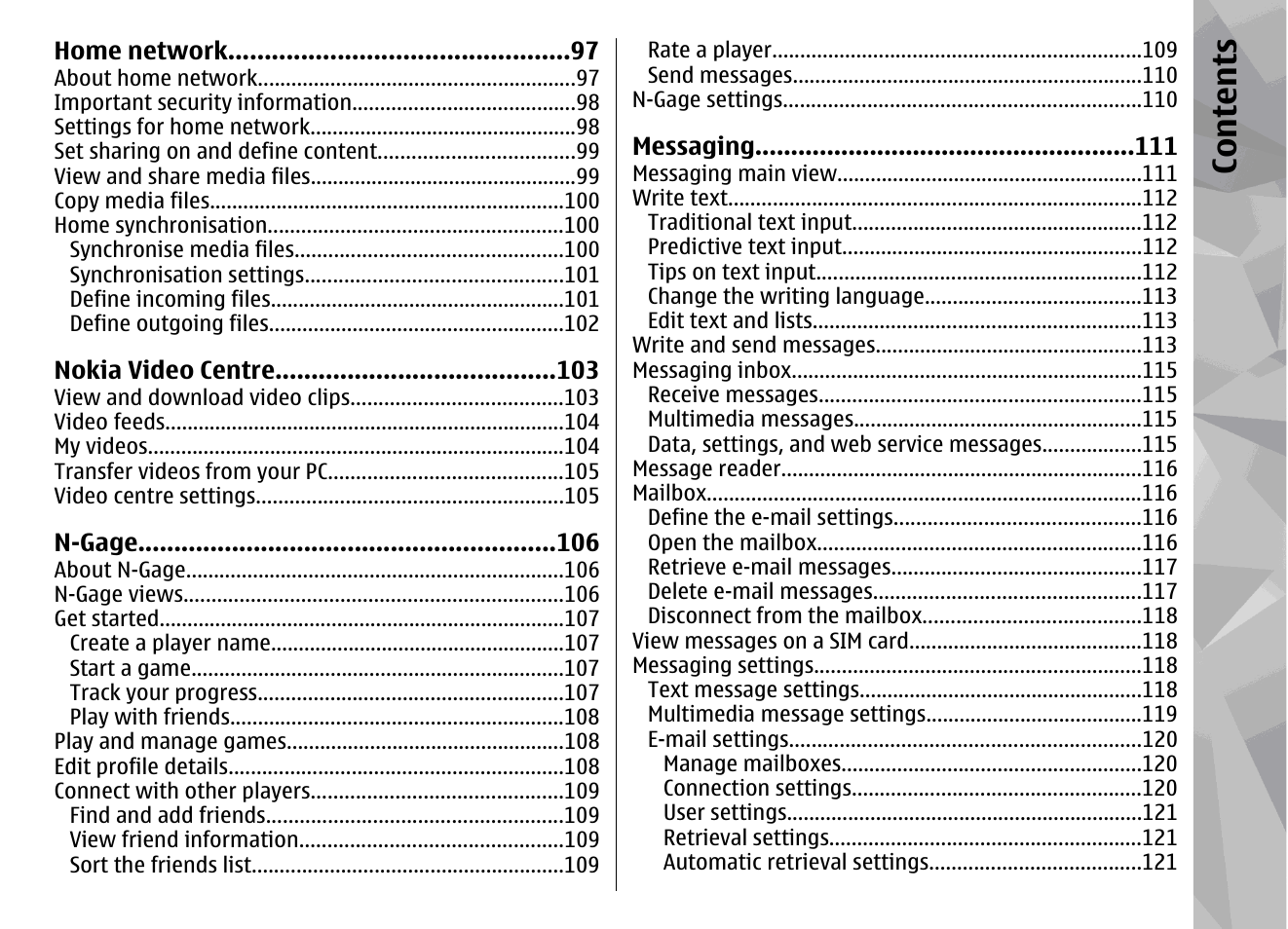 Co nte nts | Nokia N79 User Manual | Page 7 / 398