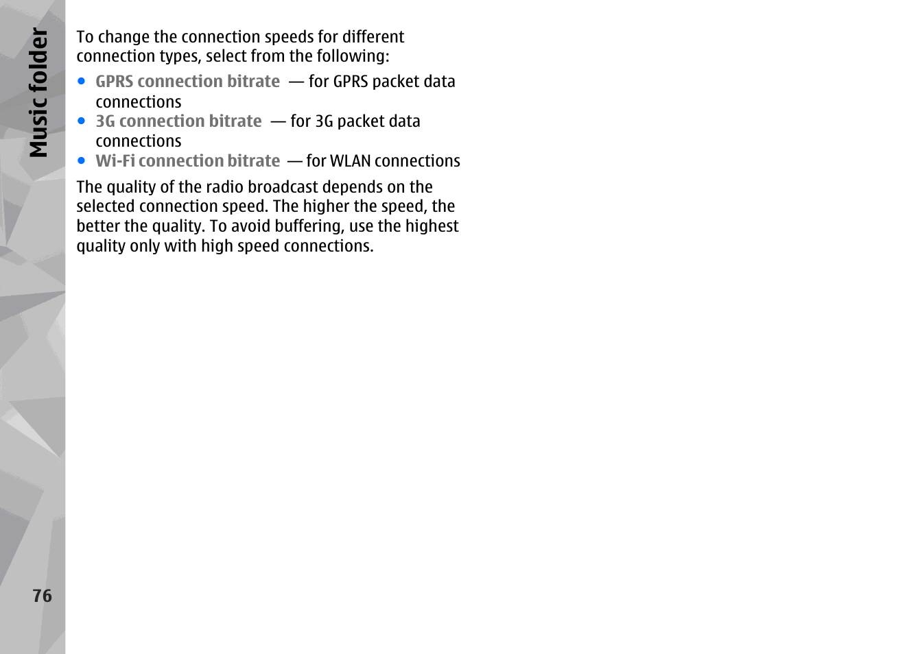 Music fol der | Nokia N79 User Manual | Page 76 / 398