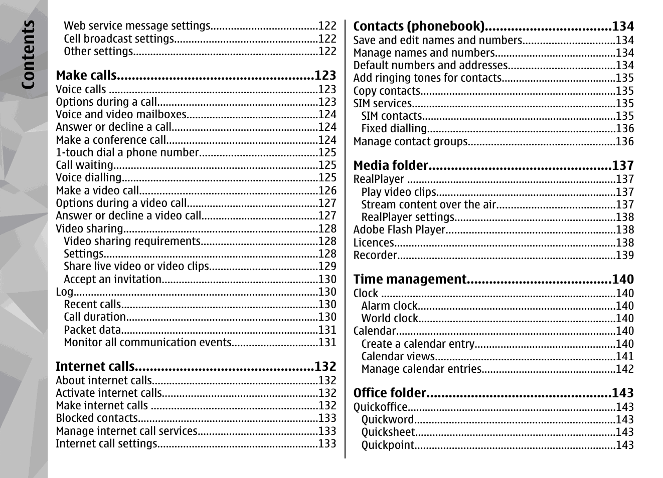 Co nte nts | Nokia N79 User Manual | Page 8 / 398