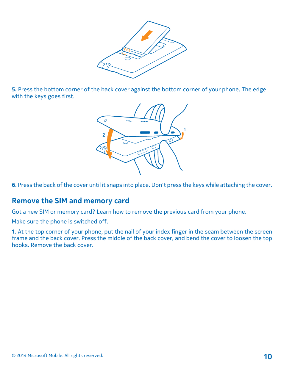 Remove the sim and memory card | Nokia Lumia 520 User Manual | Page 10 / 108