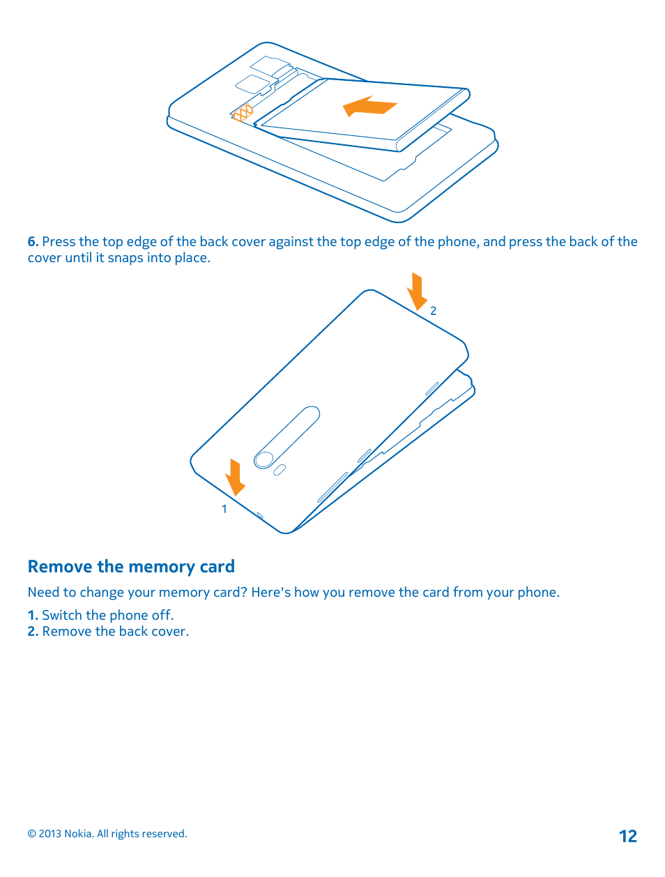 Remove the memory card | Nokia Lumia 810 User Manual | Page 12 / 116