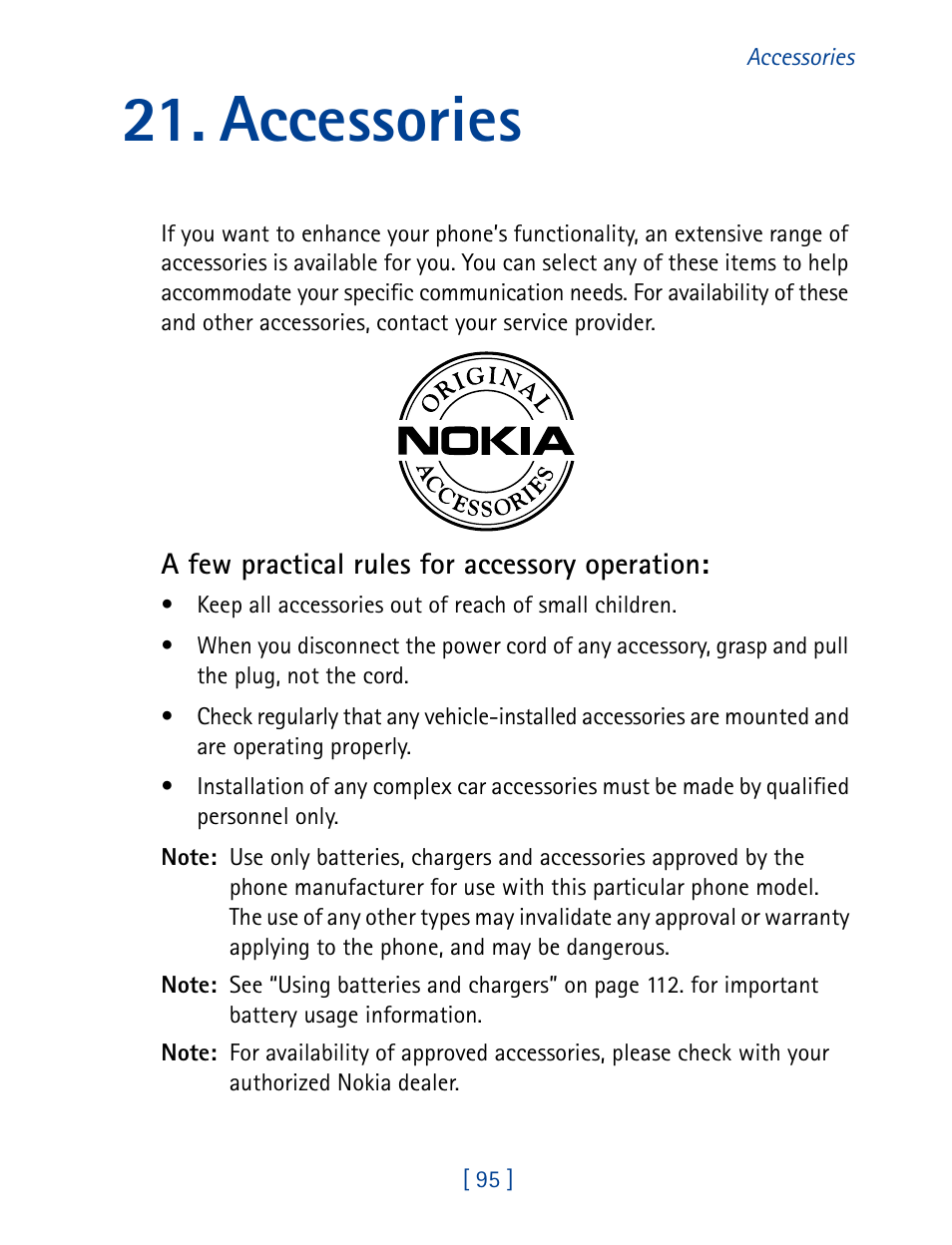 Accessories | Nokia 7160 User Manual | Page 106 / 141