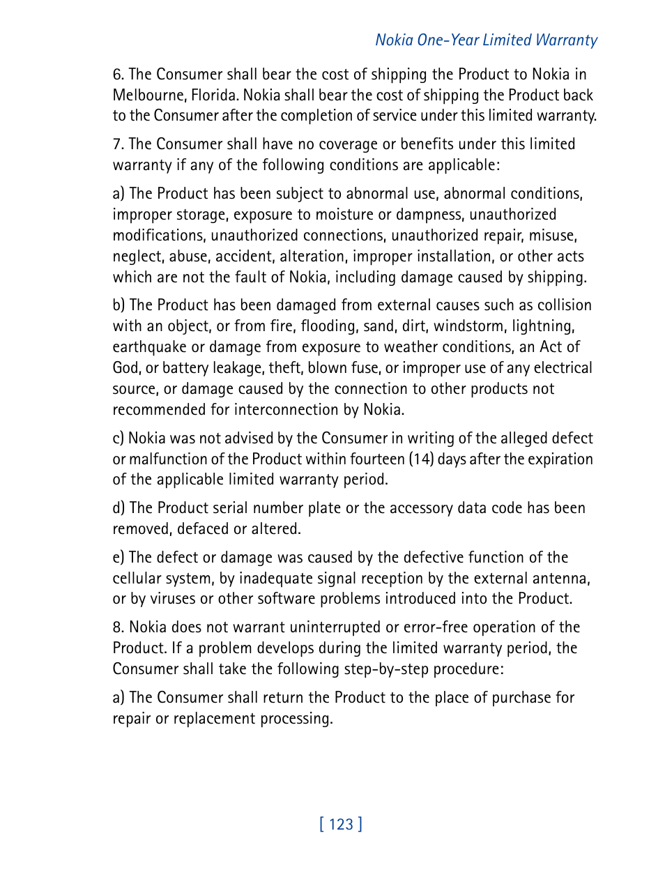 Nokia 7160 User Manual | Page 134 / 141