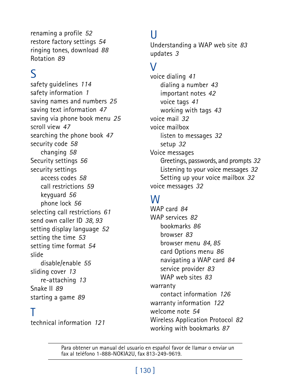 Nokia 7160 User Manual | Page 141 / 141