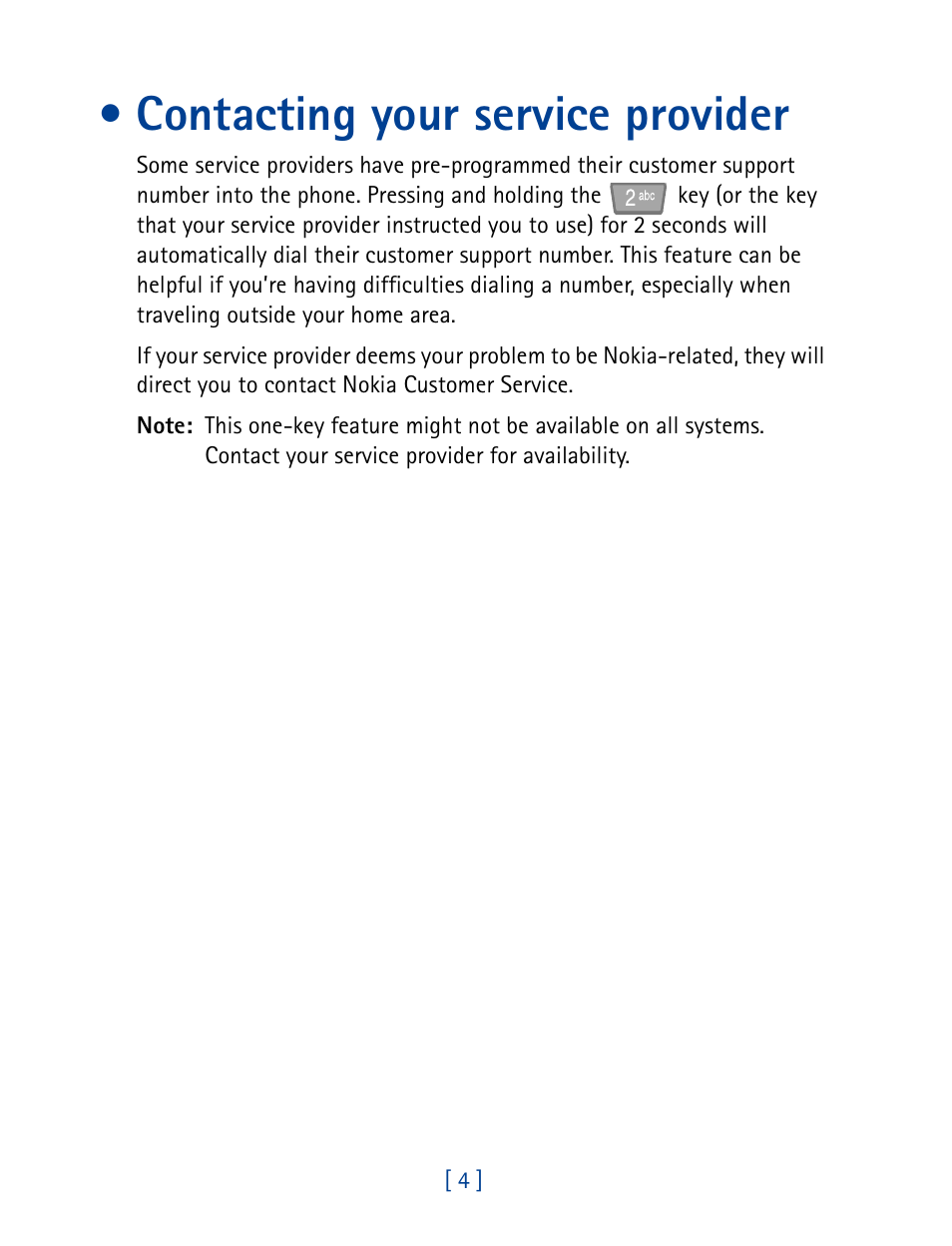 Contacting your service provider | Nokia 7160 User Manual | Page 15 / 141