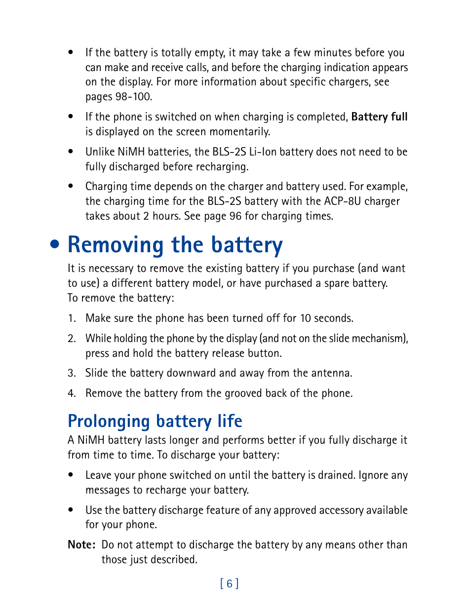 Removing the battery, Prolonging battery life | Nokia 7160 User Manual | Page 17 / 141