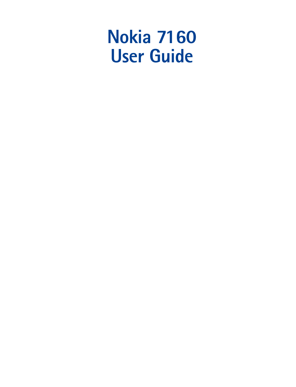 Nokia 7160 User Manual | Page 2 / 141