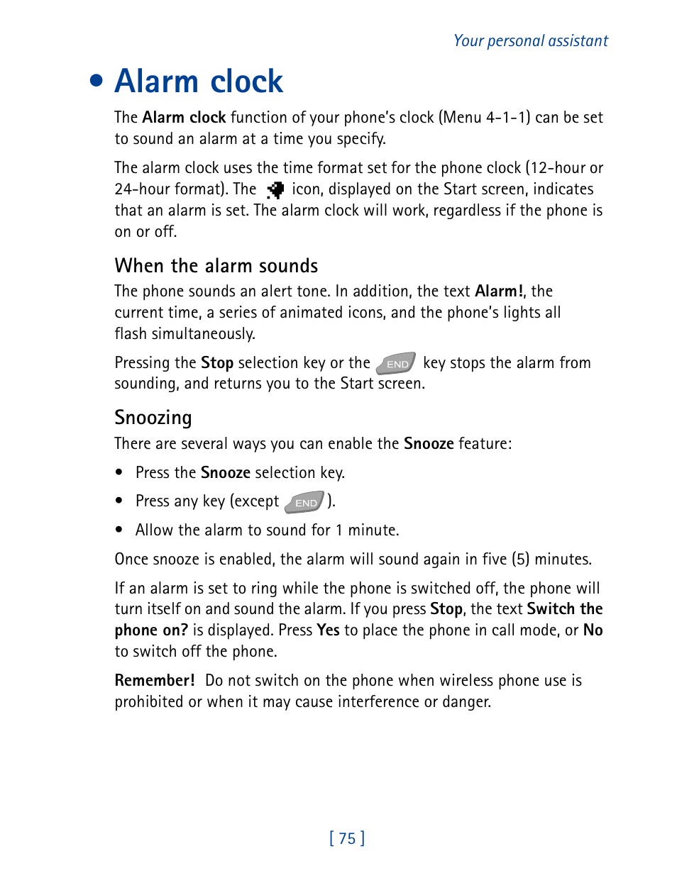 Alarm clock | Nokia 7160 User Manual | Page 86 / 141