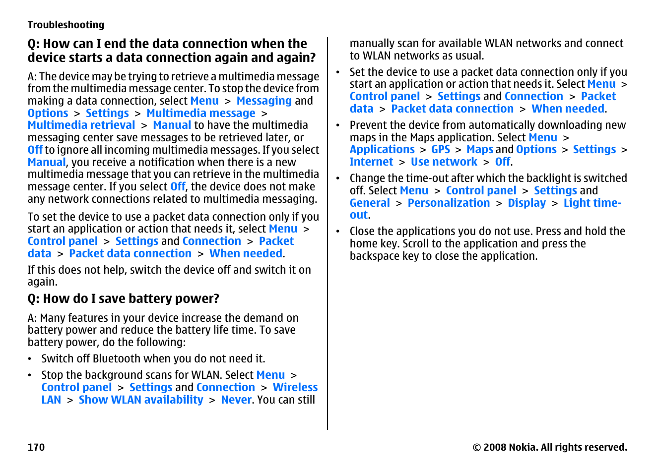Nokia E75 User Manual | Page 170 / 397