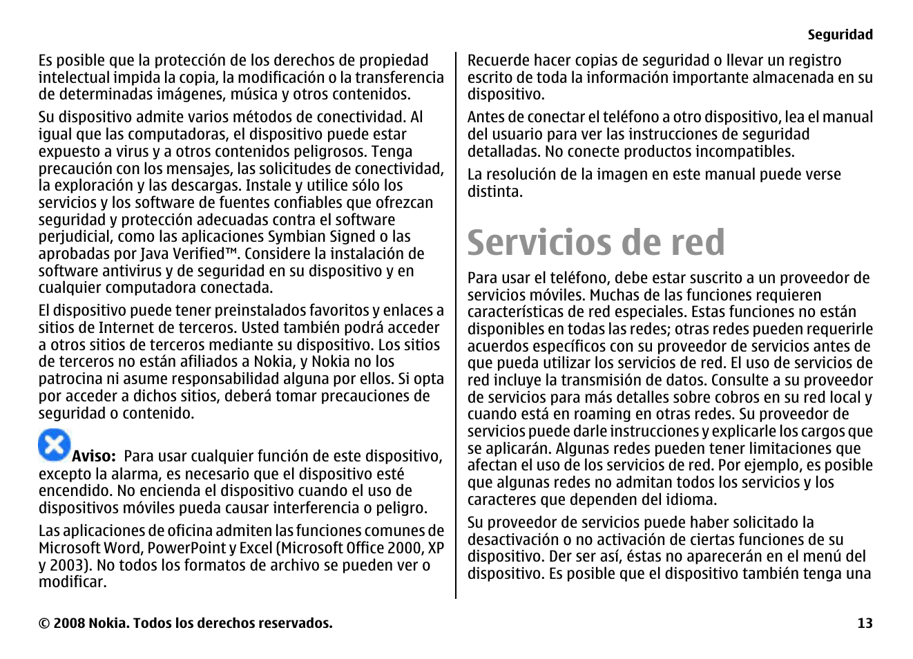 Servicios de red | Nokia E75 User Manual | Page 201 / 397