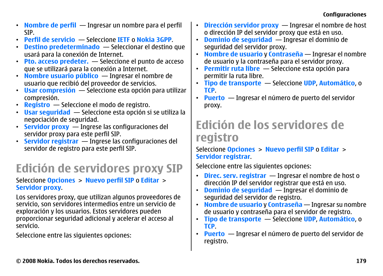 Edición de servidores proxy sip, Edición de los servidores de registro | Nokia E75 User Manual | Page 367 / 397