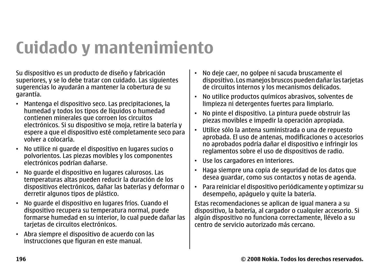 Cuidado y mantenimiento | Nokia E75 User Manual | Page 384 / 397