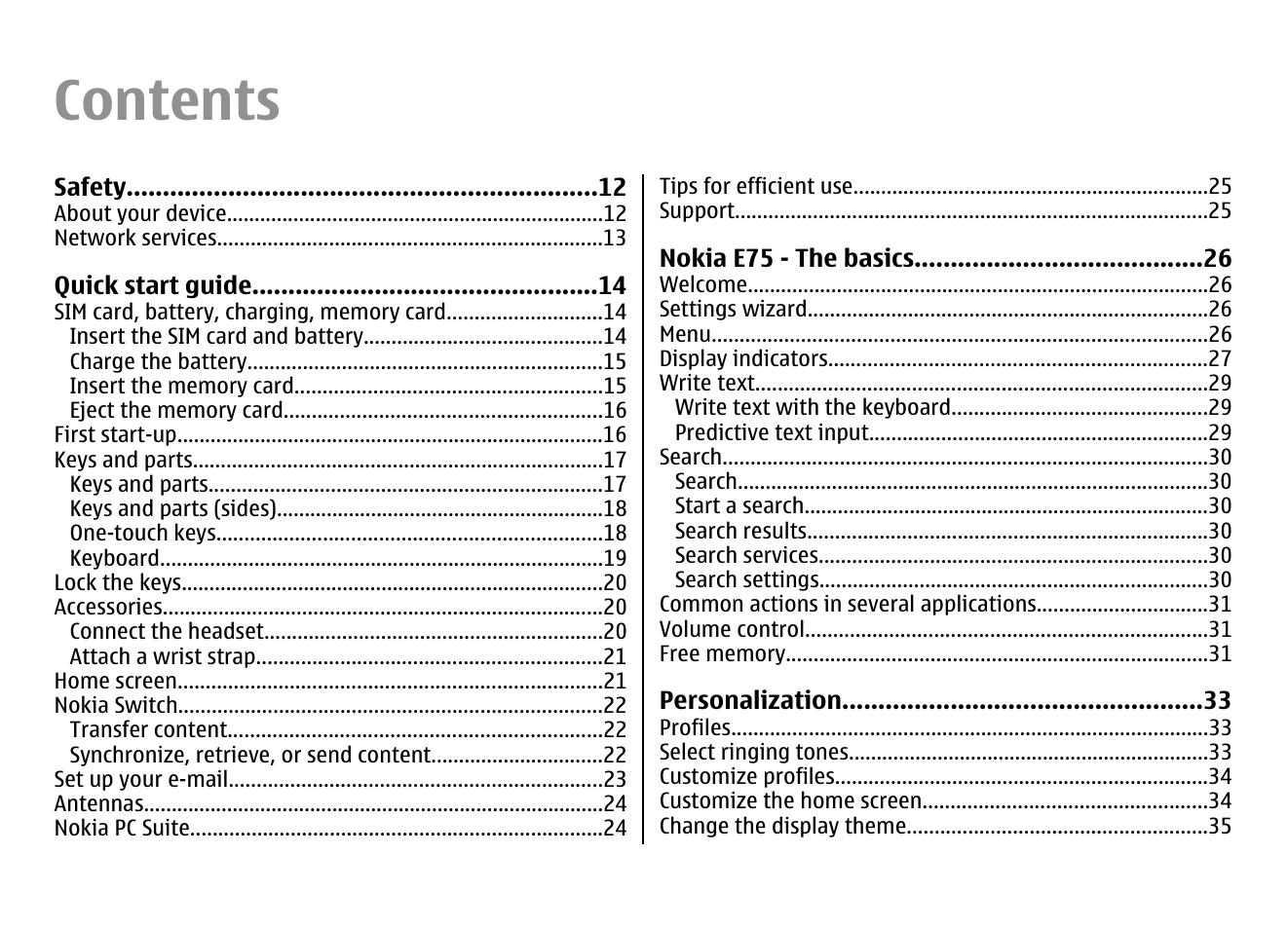 Nokia E75 User Manual | Page 4 / 397