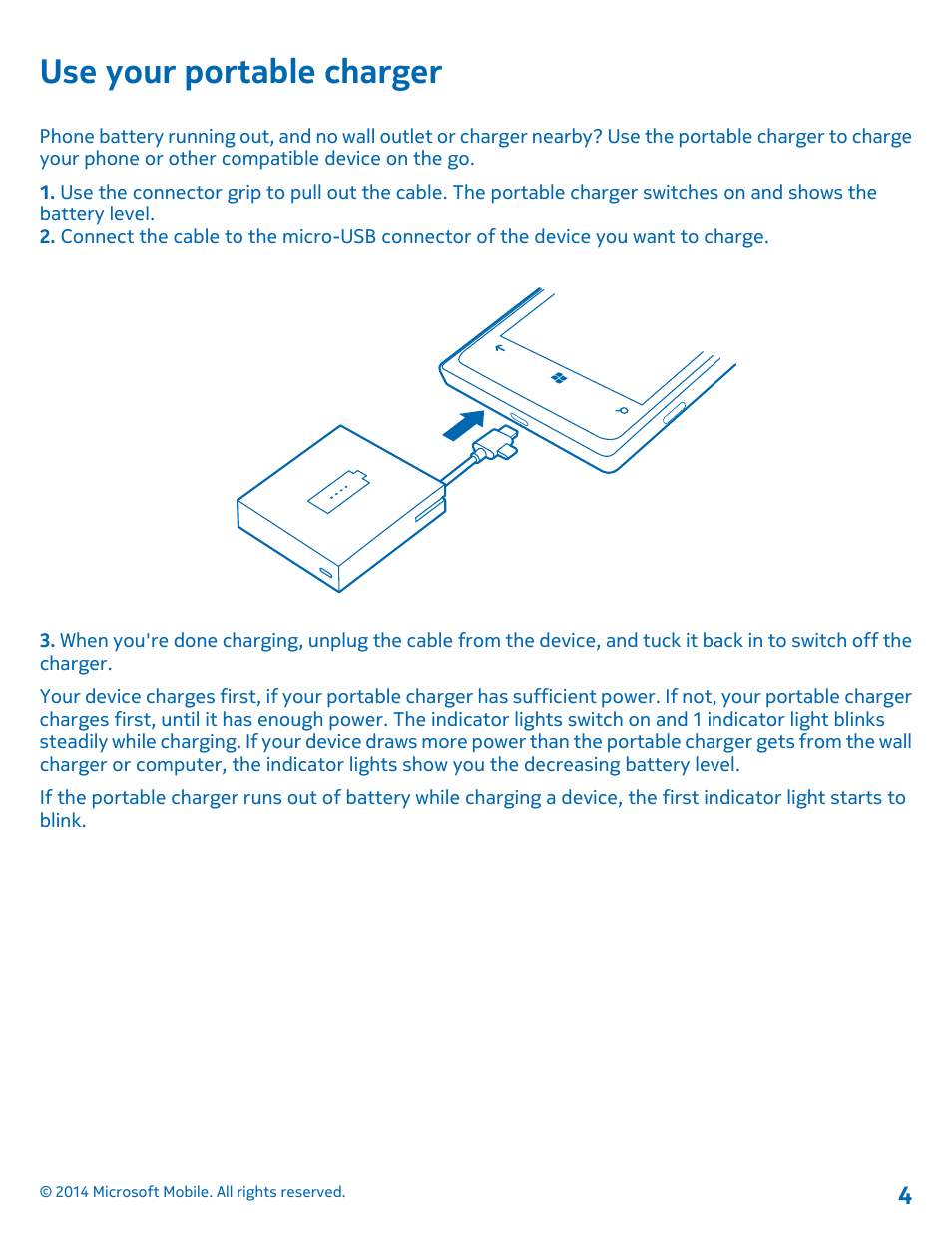 Use your portable charger | Nokia DC-18 User Manual | Page 4 / 7