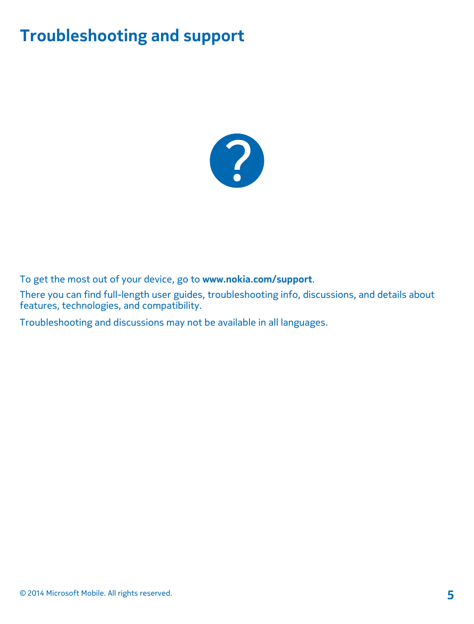 Troubleshooting and support | Nokia DC-18 User Manual | Page 5 / 7