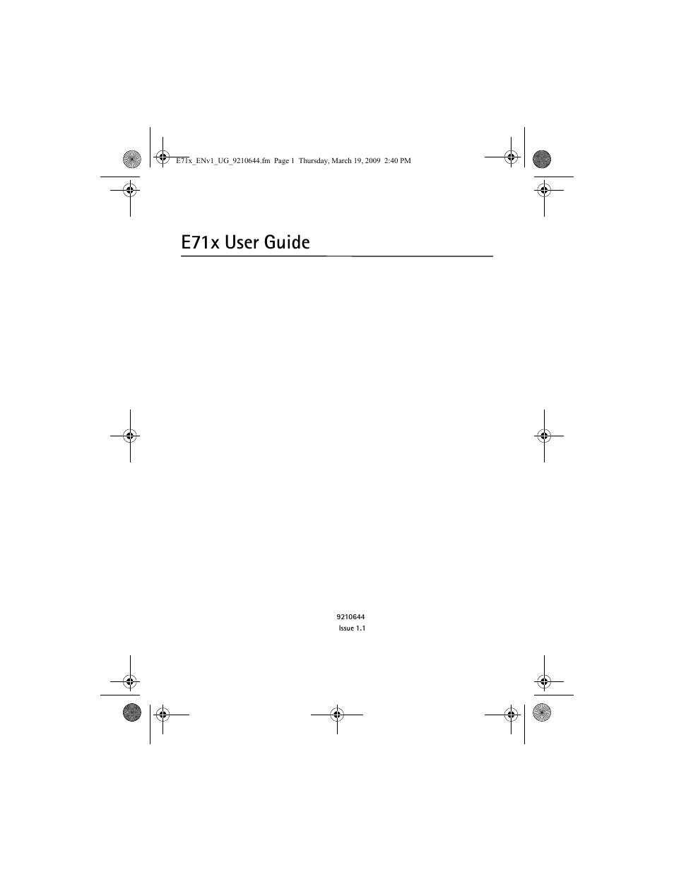 Nokia E71x User Manual | 125 pages