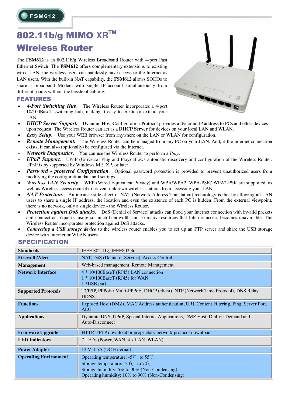 Abocom FSM612 User Manual | 1 page