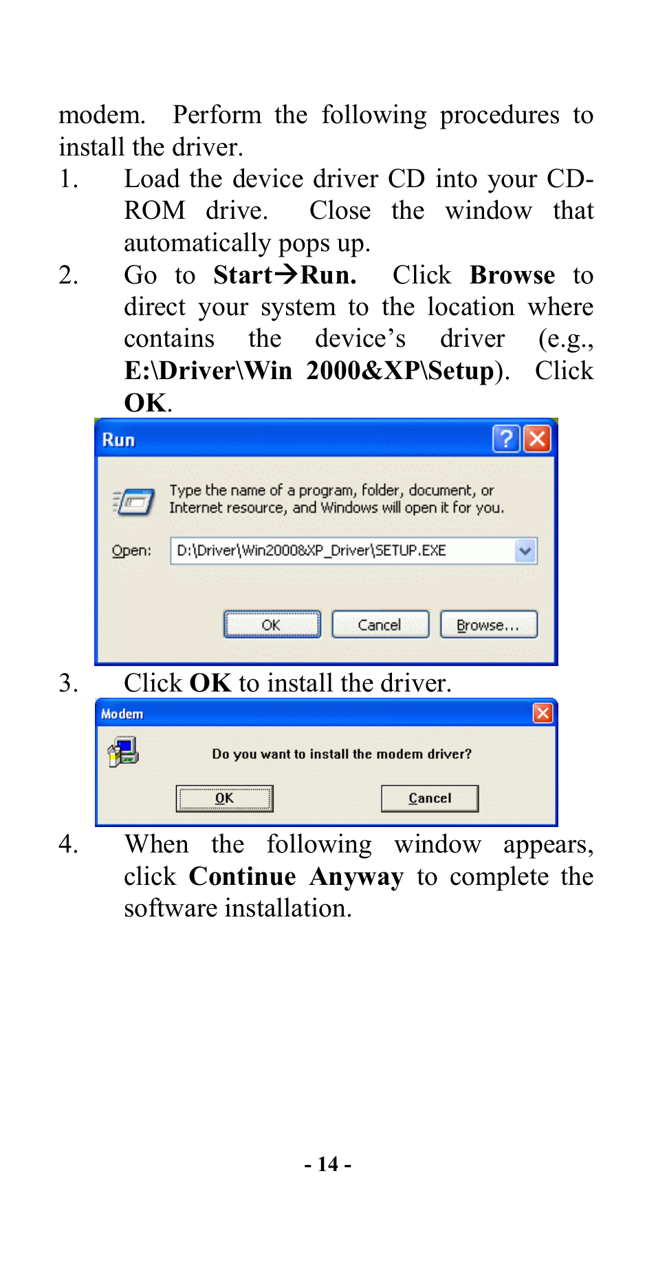 Abocom Internal Fax Modem 56K User Manual | Page 17 / 19