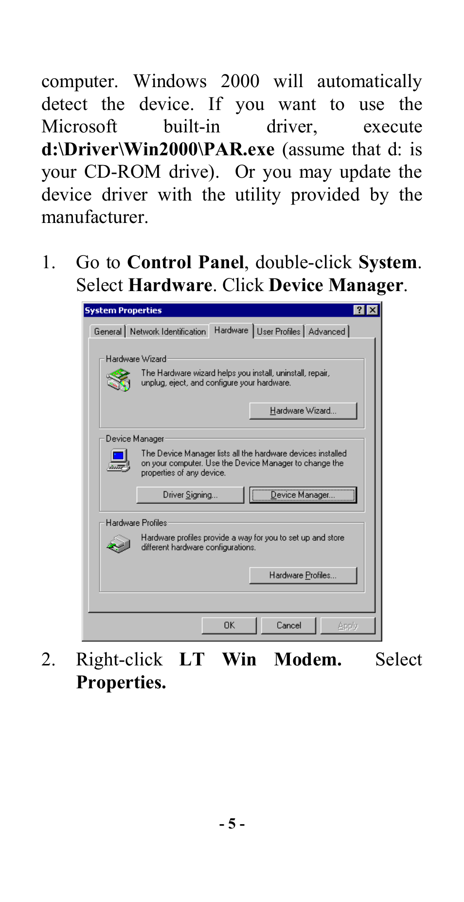 Abocom Internal Fax Modem 56K User Manual | Page 8 / 19