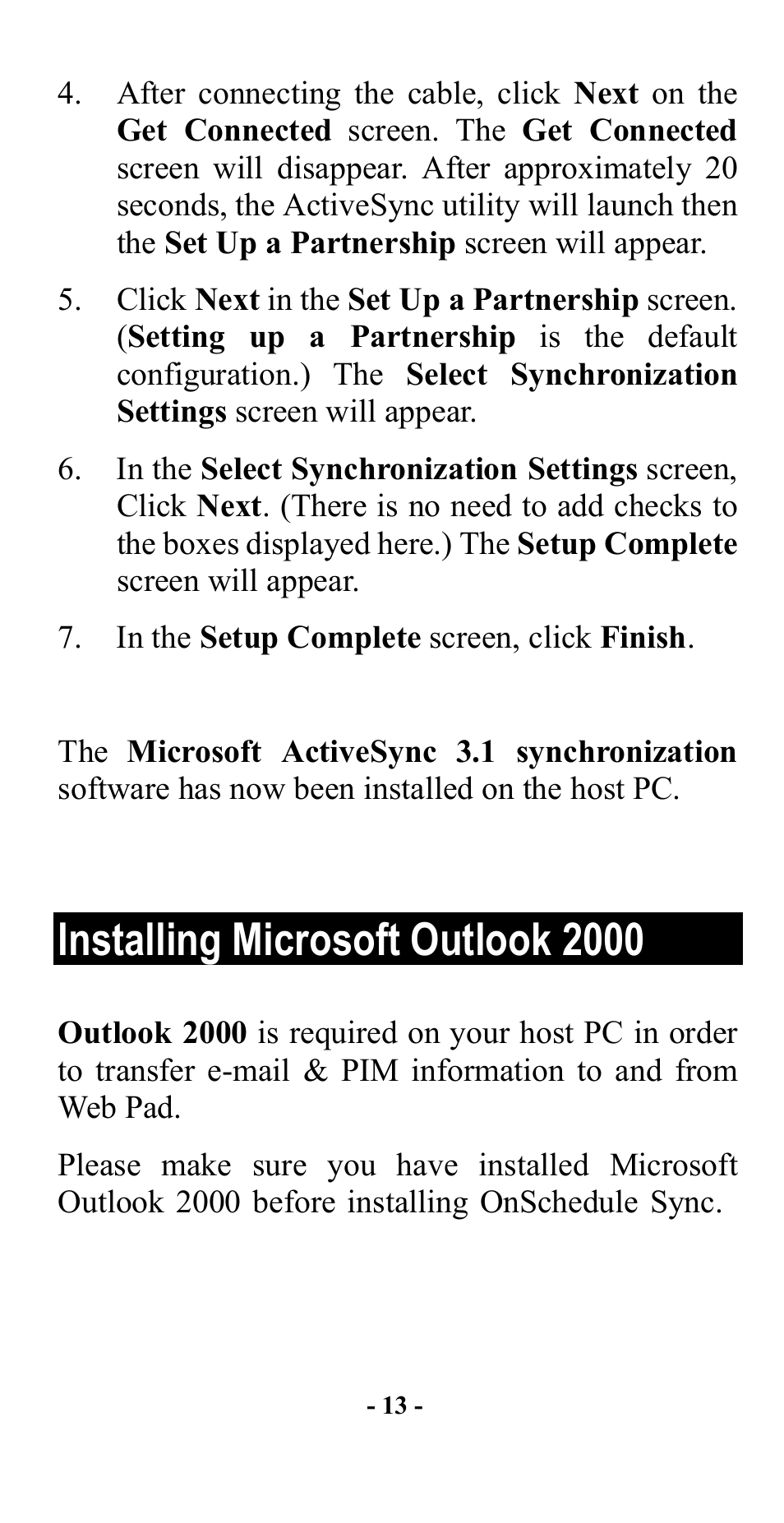 Installing microsoft outlook 2000 | Abocom M73-APO0A-010 User Manual | Page 14 / 15