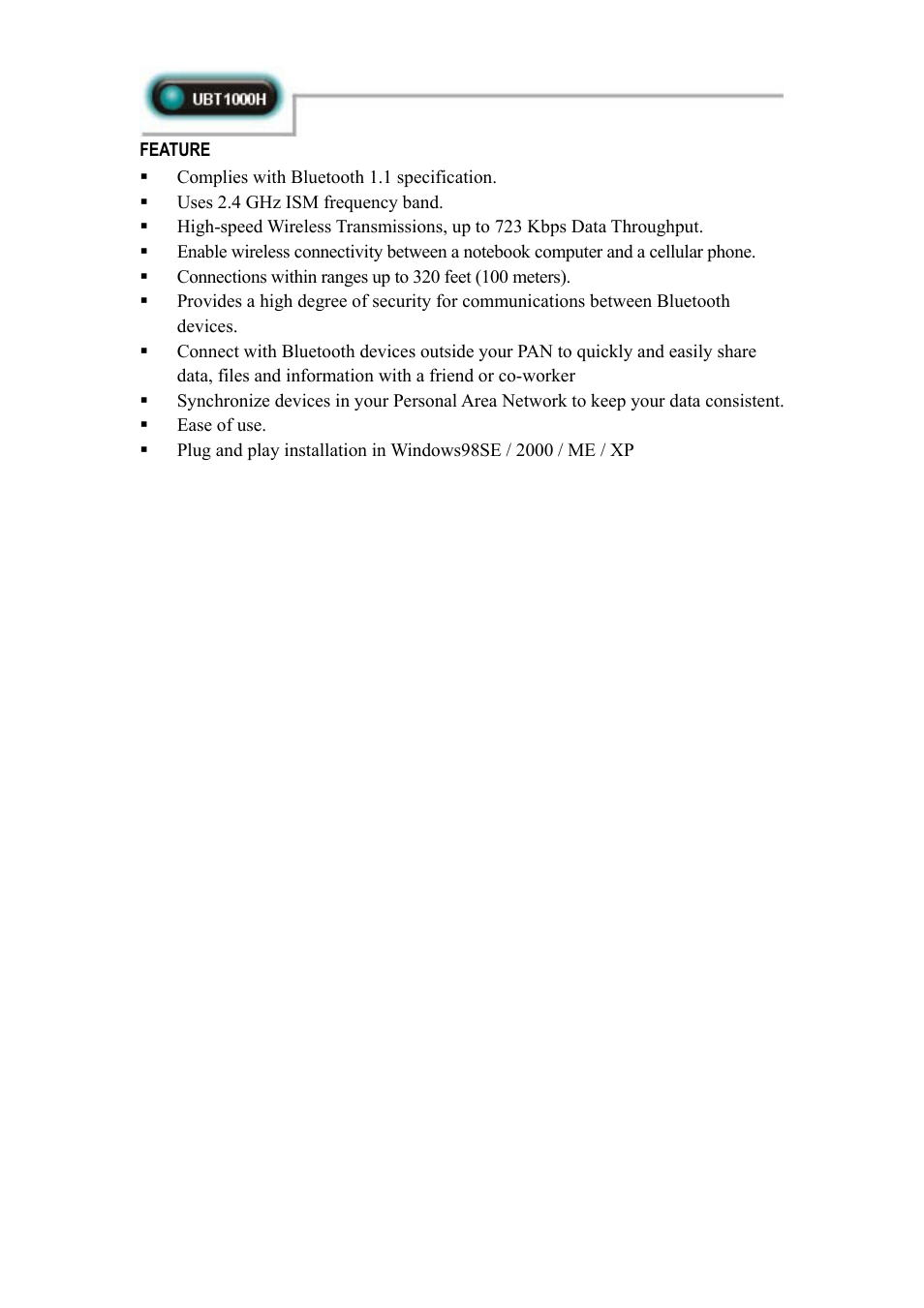 Abocom UBT1000H User Manual | Page 2 / 3