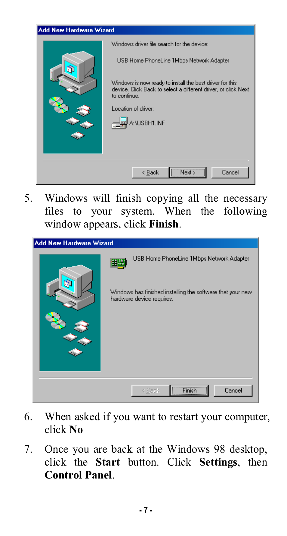 Abocom USB Home PhoneLine 1Mbps Network Adapter User Manual | Page 10 / 17