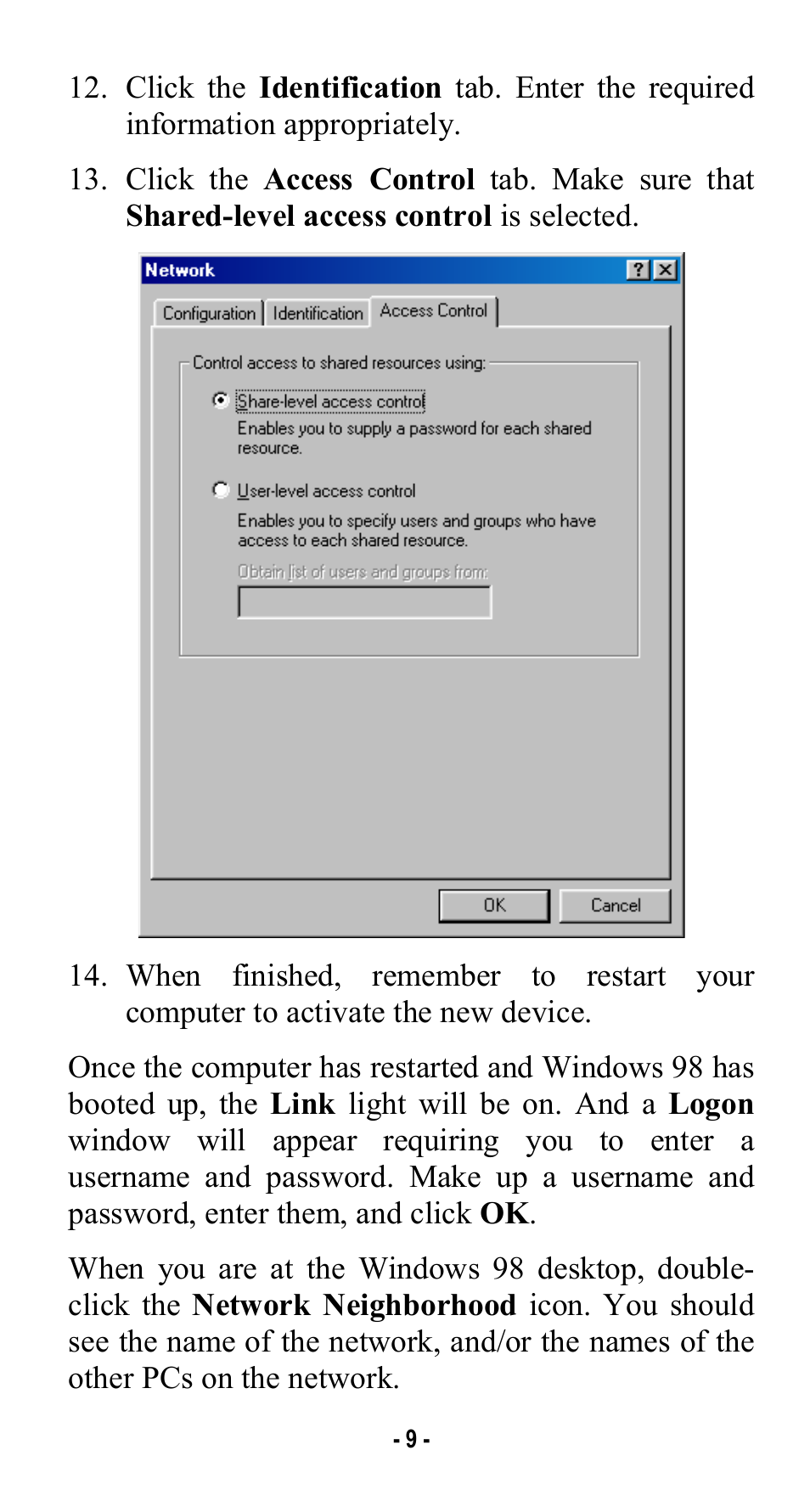 Abocom USB Home PhoneLine 1Mbps Network Adapter User Manual | Page 12 / 17