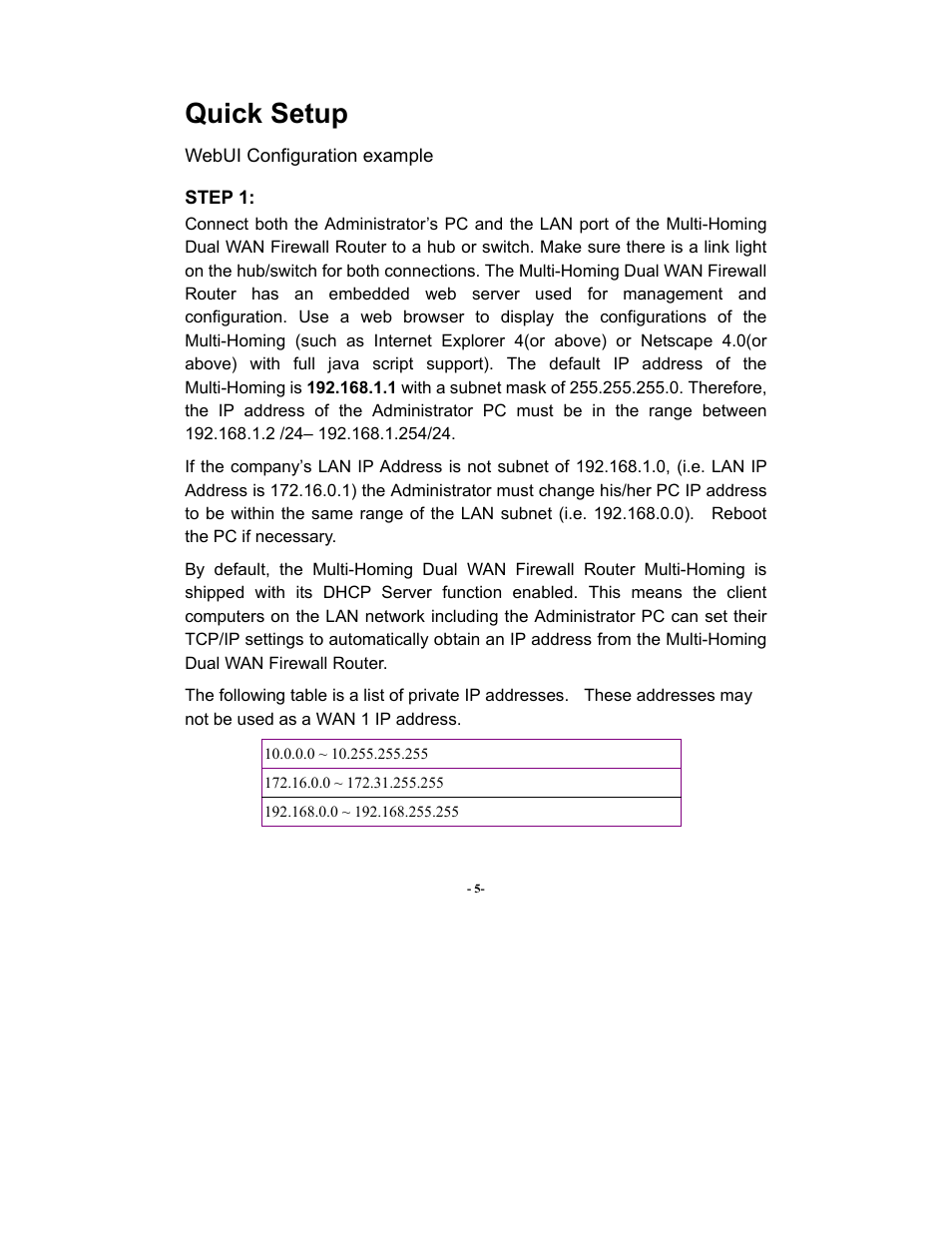 Quick setup | Abocom MH200 User Manual | Page 6 / 11