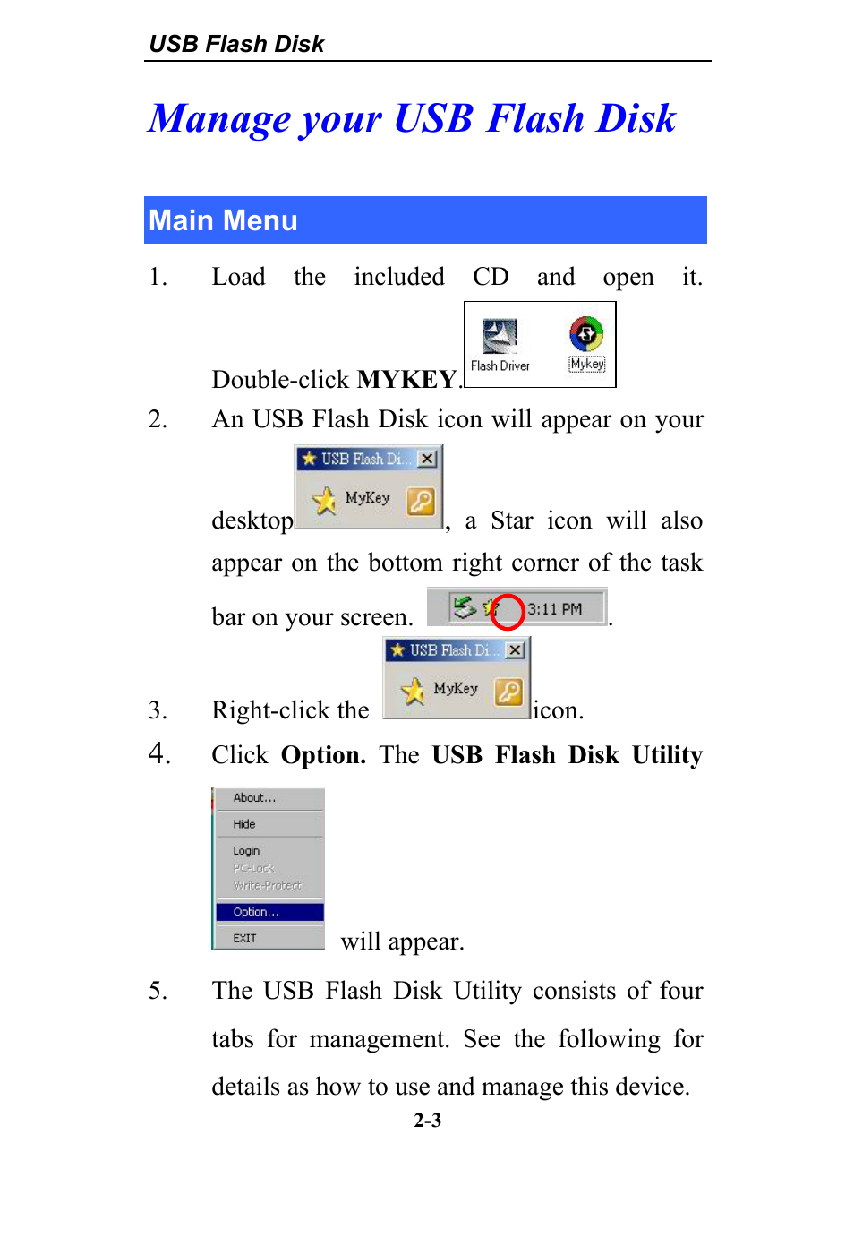 Manage your usb flash disk | Abocom WBD512 User Manual | Page 13 / 20
