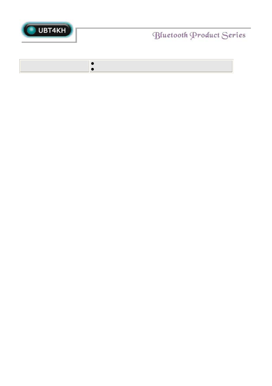 User interface spec | Abocom UBT4KH User Manual | Page 2 / 2