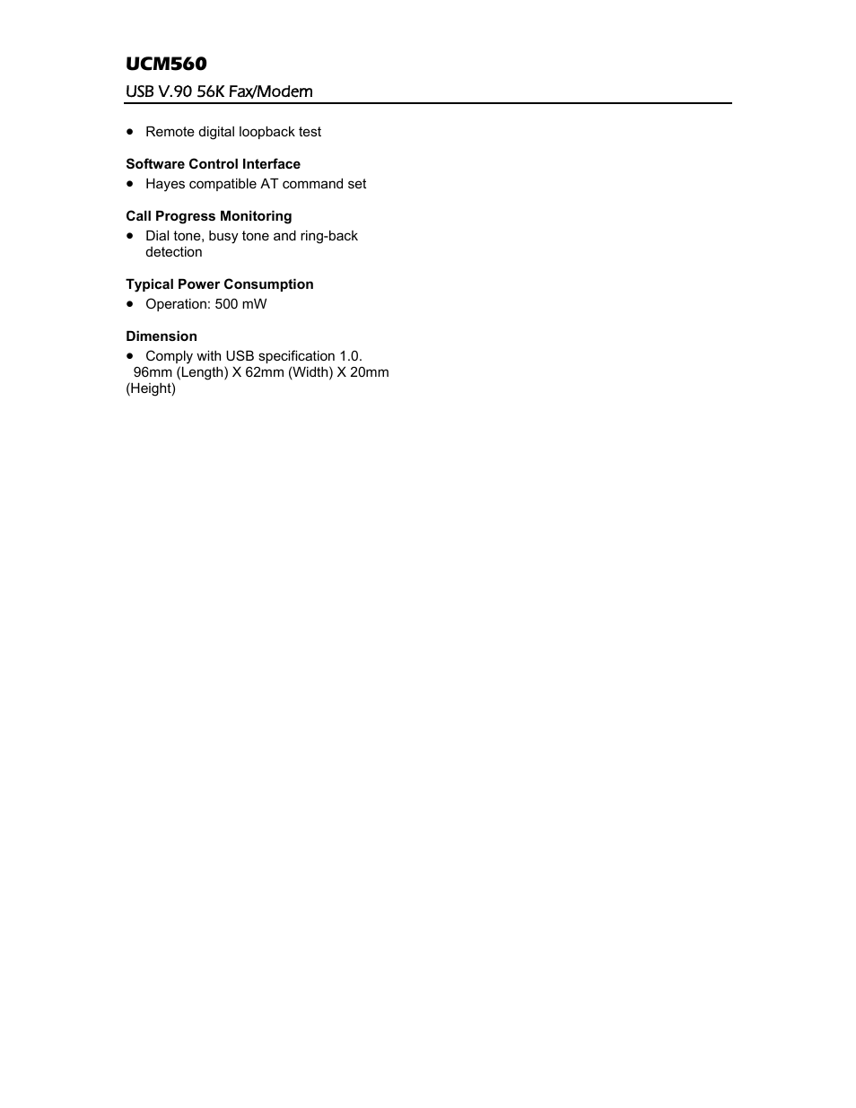 Ucm560 | Abocom UCM560 User Manual | Page 2 / 2