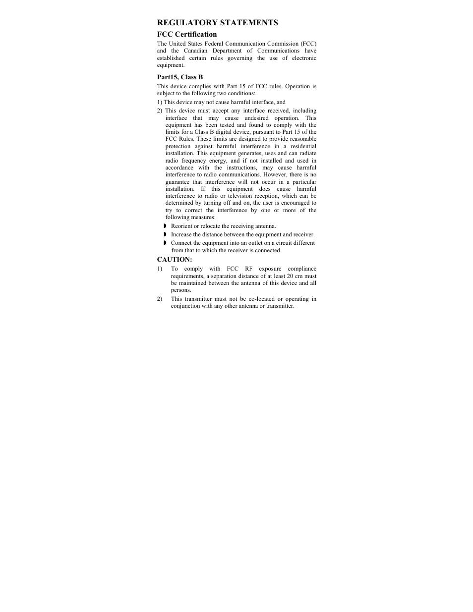 Regulatory statements | Abocom WB2000 User Manual | Page 2 / 20