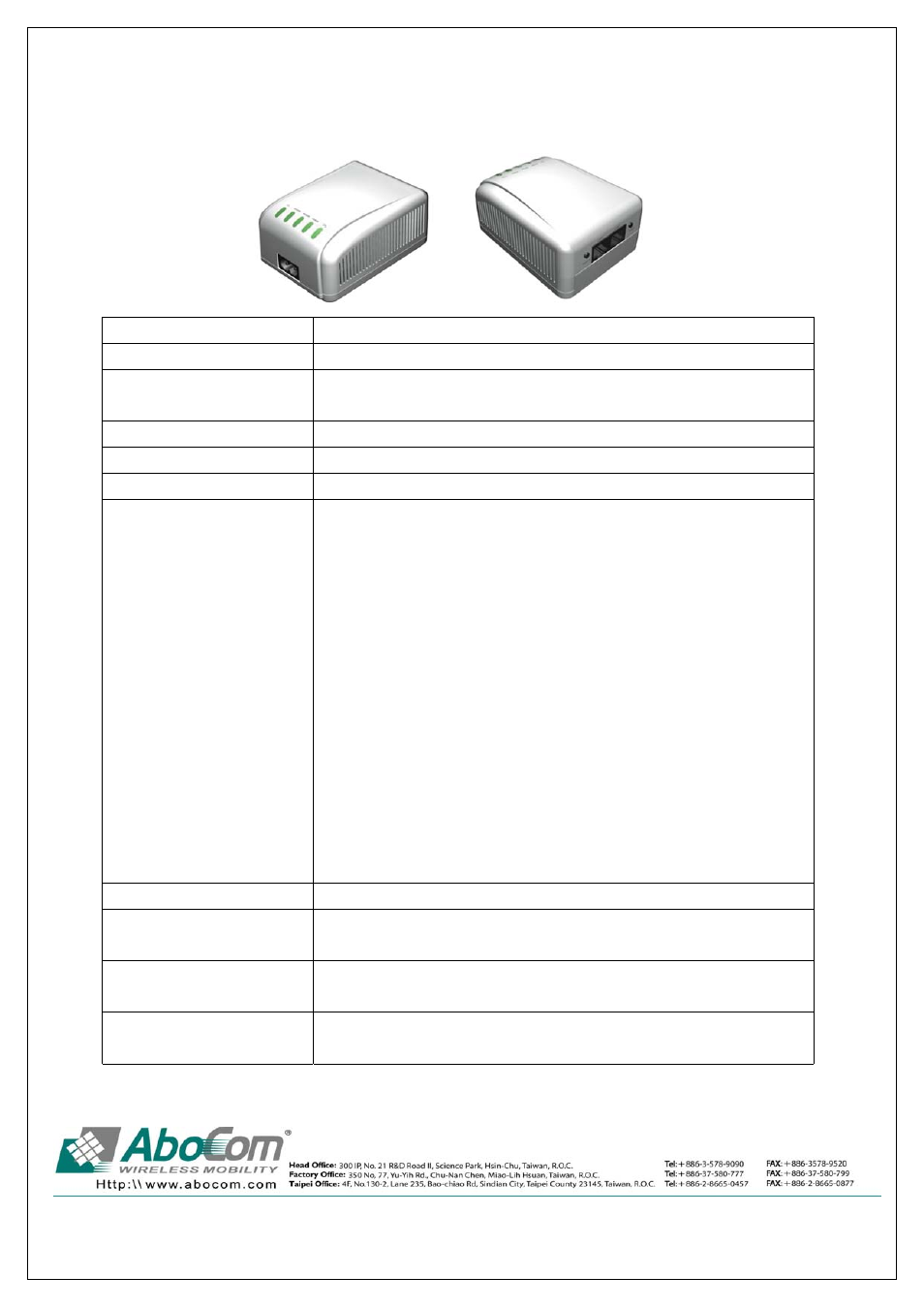Abocom PLS322 User Manual | Page 2 / 2
