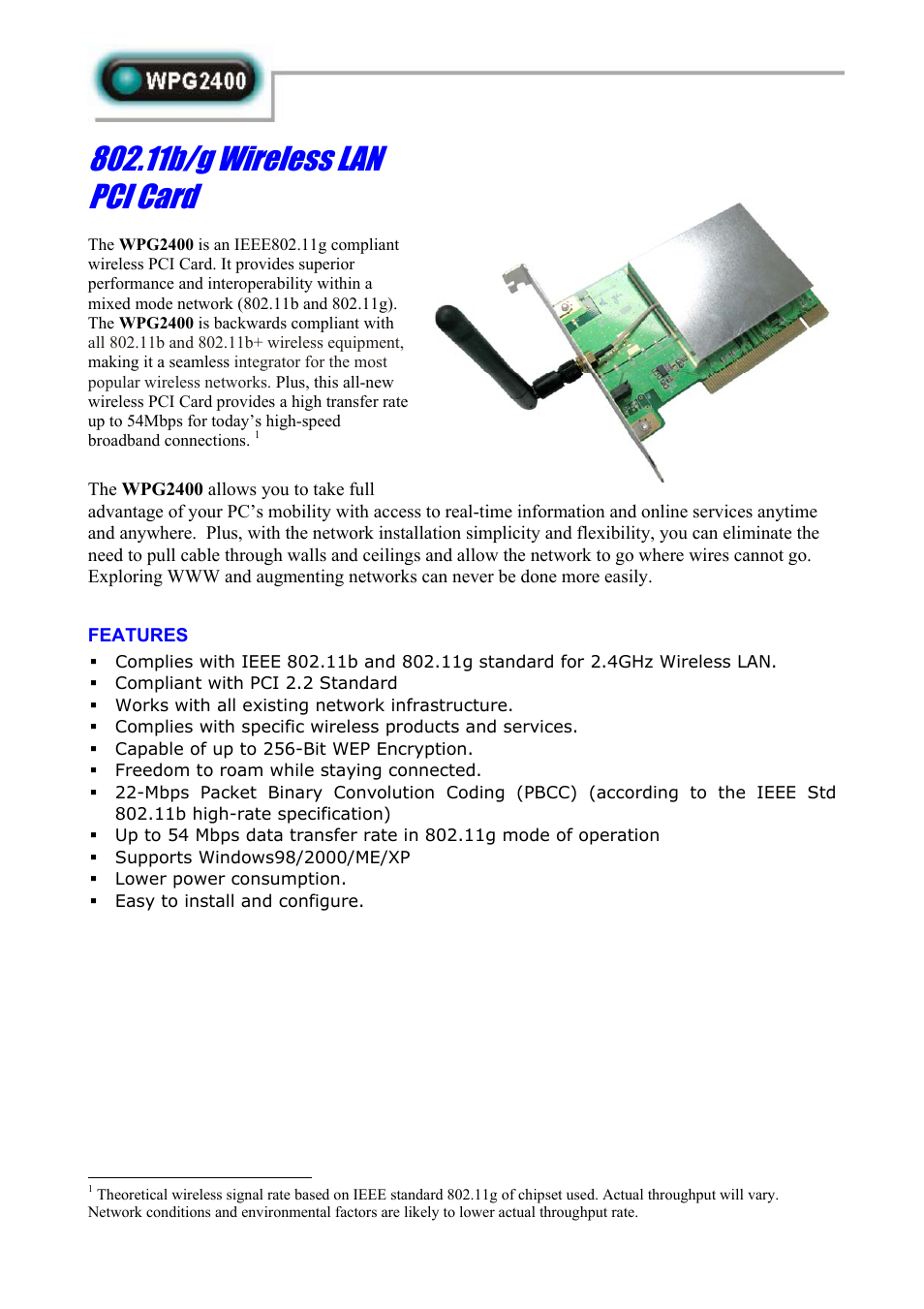 Abocom WPG2400 User Manual | 3 pages