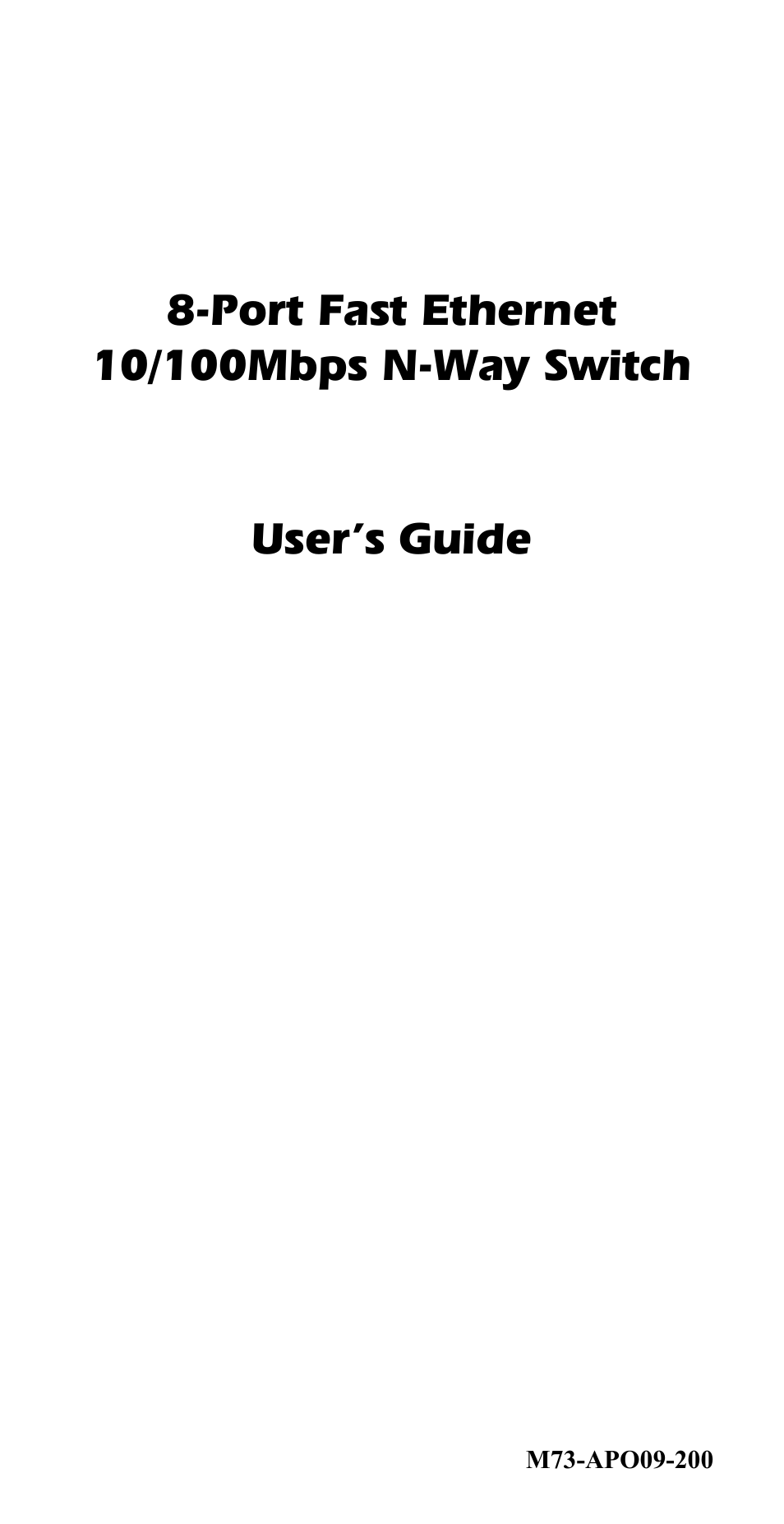 Abocom SW800AI User Manual | 6 pages