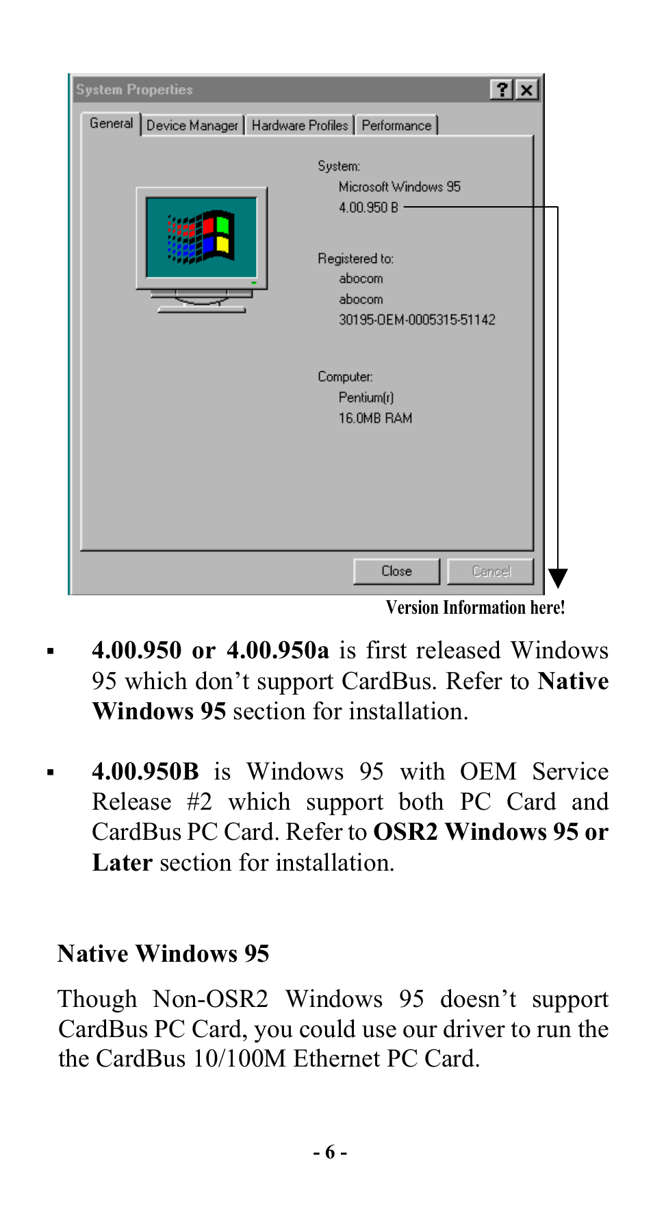 Abocom FE2000 User Manual | Page 7 / 20