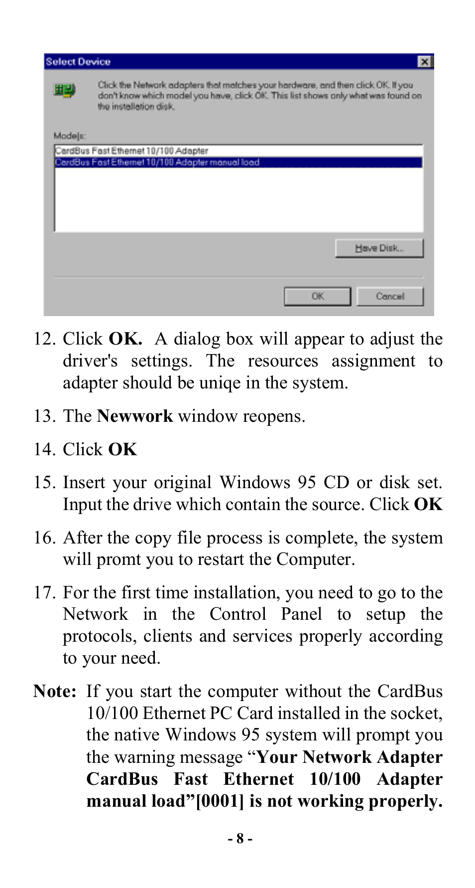 Abocom FE2000 User Manual | Page 9 / 20