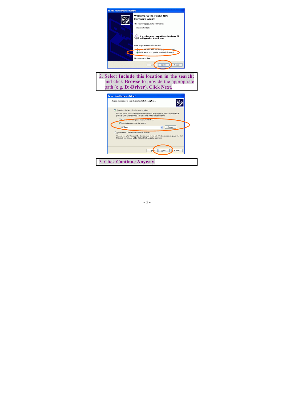 Click continue anyway | Abocom WP2000 User Manual | Page 7 / 20