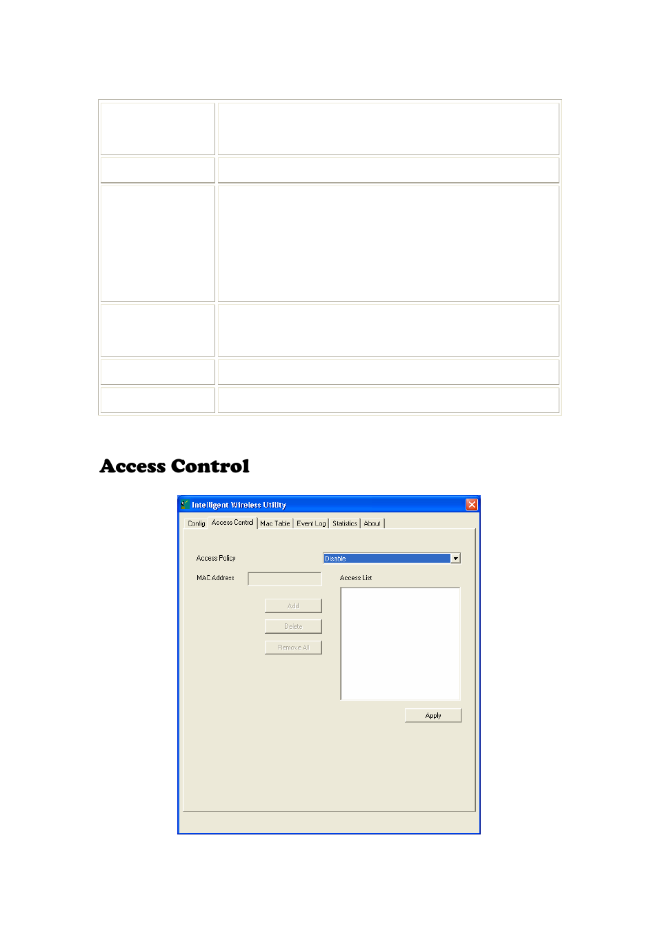 Access control | Abocom WU5214 User Manual | Page 35 / 69