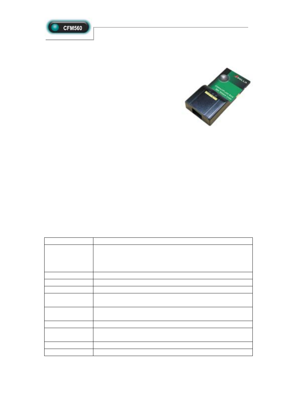 Abocom CFM560 User Manual | 1 page