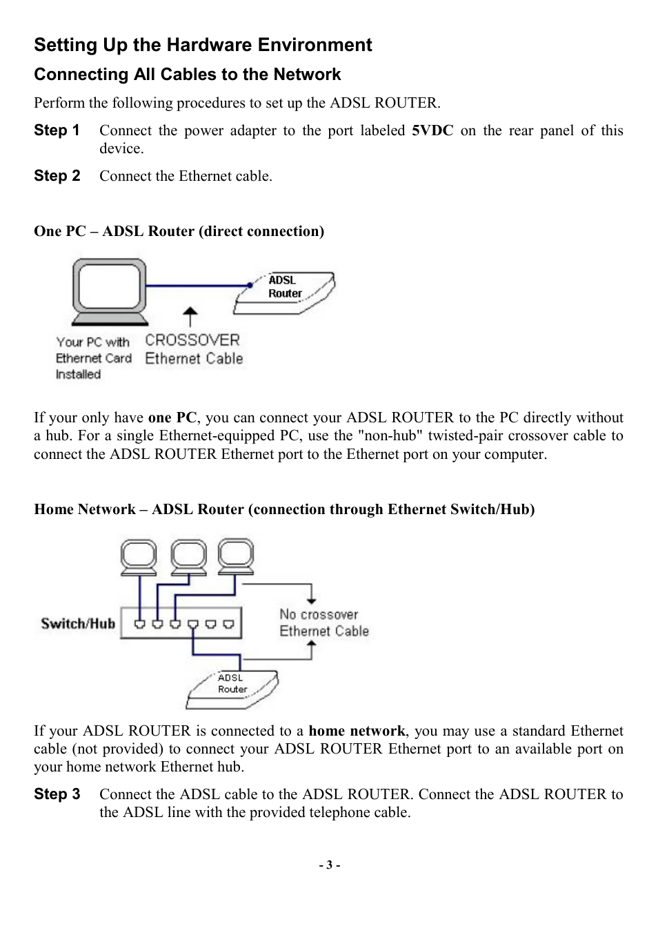 Setting up the hardware environment | Abocom AR1000 User Manual | Page 4 / 8