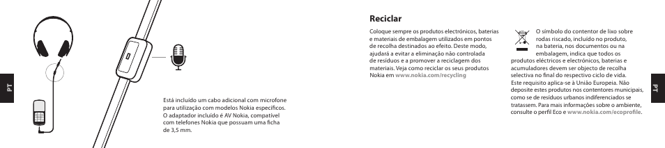 Reciclar | Nokia Purity HD Headset User Manual | Page 36 / 43