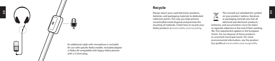 Recycle | Nokia Purity HD Headset User Manual | Page 6 / 43