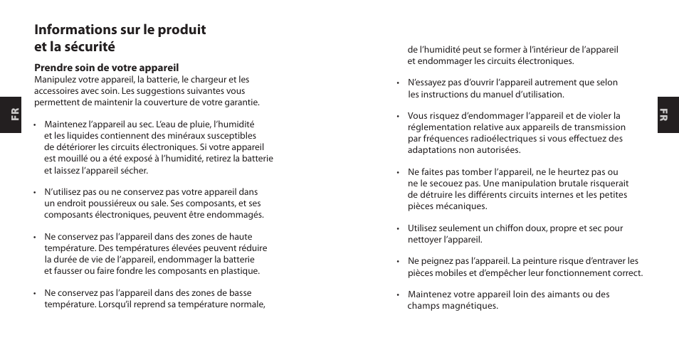 Informations sur le produit et la sécurité | Nokia Purity Headset User Manual | Page 16 / 51